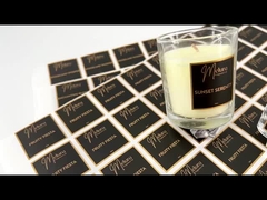 Etichetta della bottiglia di lettere metalliche elettroplate per profumi Oro nichel candela in rilievo Etichette di avvertimento