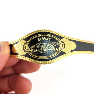 Etichette di anello di band di sigaro in foglio d'oro in rilievo Adesivo etichetta di band di sigaro personalizzato