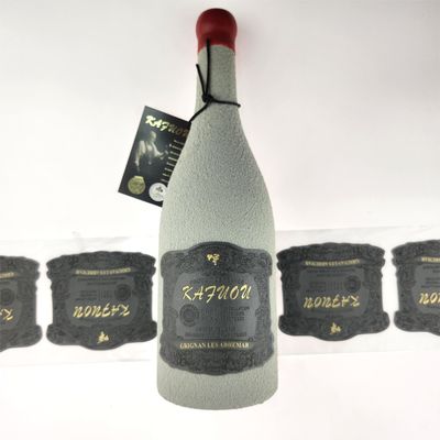 comprare Etichette in cuoio in PU personalizzato in rilievo Folia d'oro OEM Etichette fatte a mano cuoio per bottiglie di vino online manufacture