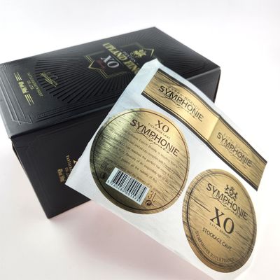 comprare Etichette in foglio di alluminio biodegradabile CMYK Etichette di whisky in rilievo di brandy online manufacture