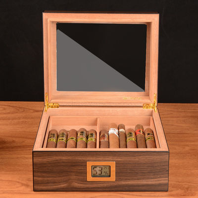 comprare Etichetta di sigaro stampata a mano Top in vetro Contiene 25 sigari Umidor di cedro spagnolo online manufacture