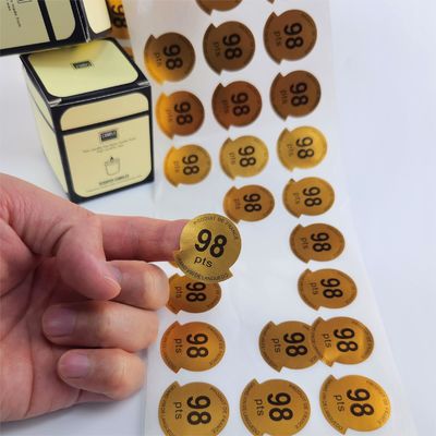 OEM Custom Acquaproof candela adesivi di avvertimento semplici etichette candela