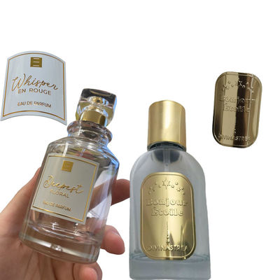 comprare Etichette personalizzate per bottiglie Logo in rilievo Perfume Etichette in alluminio Adesivi autoadesivi per adesivi per imballaggi di profumi online manufacture