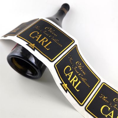comprare Adesivo in pelle di lusso Etichetta autoadesiva del vino rosso Bottiglia di vino Etichetta di imballaggio in vinile impermeabile online manufacture