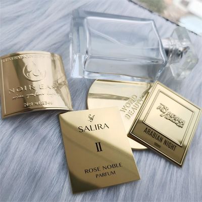 Logo in metallo personalizzato Etichetta Adesivi Etichetta per cosmetici Bottiglia di vetro Perfume Cosmetici Candela