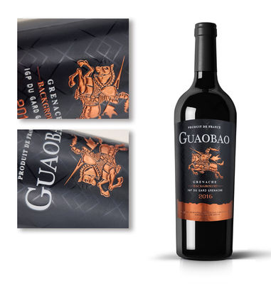 Stampa professionale etichette di vini Stampa di alcool Watermark Etichette di bottiglie di vino Etichette personalizzate di bevande Adesivi