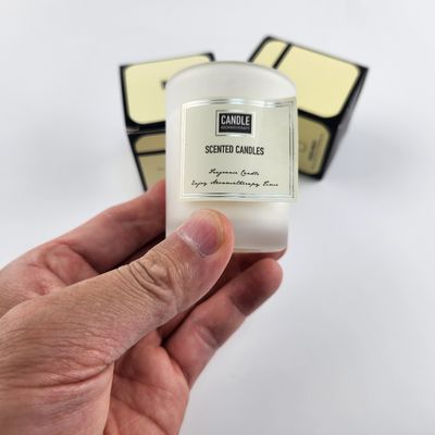 comprare Ingrosso carta a texture personalizzata stampa logo candele di profumo adesivi etichette di imballaggio online manufacture