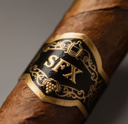 comprare Customized Shape ISO9001 Certified Full-automatic Production Gold Foil Embossed Cigar Label Adhesive Sticker online manufacture