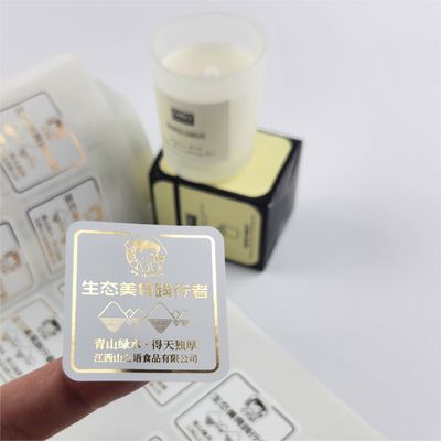 Buon prezzo Etichette adesive per candele in foglio d'oro Stampa di flaconi di aromaterapia Etichette per candele Imballaggio in linea