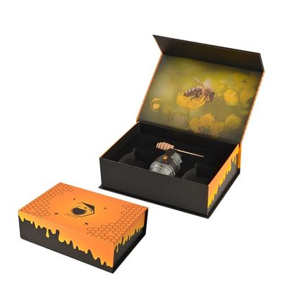 Buon prezzo Nero Arancione Custom Magnetico Chiusura Scatole Regalo Matte Pieghevole Scatola di imballaggio per il miele in linea