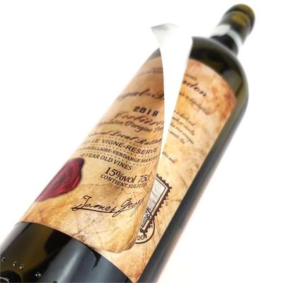 Buon prezzo Etichette autoadesive a doppio strato Anti-falsificazione Vino artigianale Etichette adesive personalizzate in linea