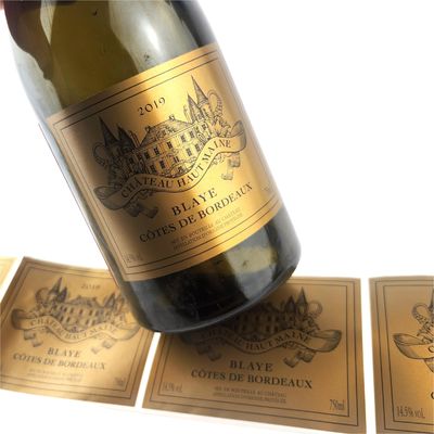 Buon prezzo Fogli d'oro Etichetta d'oro impermeabile Whiskey autoadesivo Adesivo d'oro Etichette di birra in linea