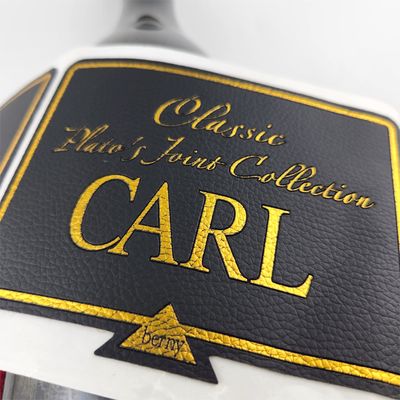 Buon prezzo Etichette in pelle in PU personalizzate in oro in rilievo in linea