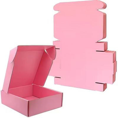 Buon prezzo Scatole di imballaggio di marca rosa Scatole di cartone stampato bianco Kraft eco-friendly in linea