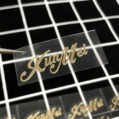 Buon prezzo Etichetta della bottiglia di lettere metalliche elettroplate per profumi Oro nichel candela in rilievo Etichette di avvertimento in linea
