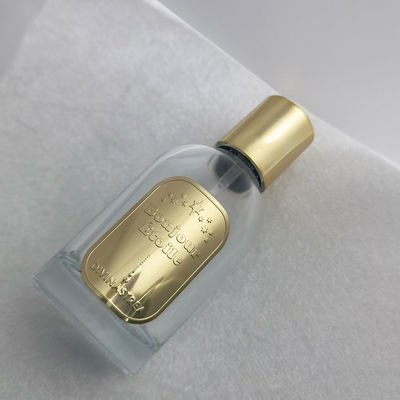 Buon prezzo Etichette di candela per profumo di logo personalizzato Finitura metallica d'oro Etichette di candela eleganti per profumo in linea