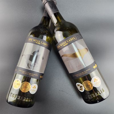 Buon prezzo Etichetta per bottiglia di vino rosso autoadesiva impermeabile Etichetta per bottiglia di cocktail di vino rosso in linea