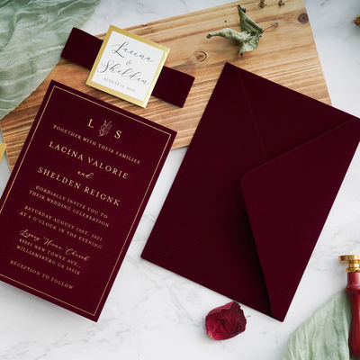 Buon prezzo Mini Cartoline di velluto con logo personalizzato Cartoline da visita Monete di matrimonio confezionamento in linea