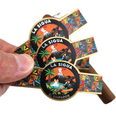 Buon prezzo Custom Embossed Gold Foil Cigar Label and Band with ISO9001:2008 Certification for Personalized Use in linea