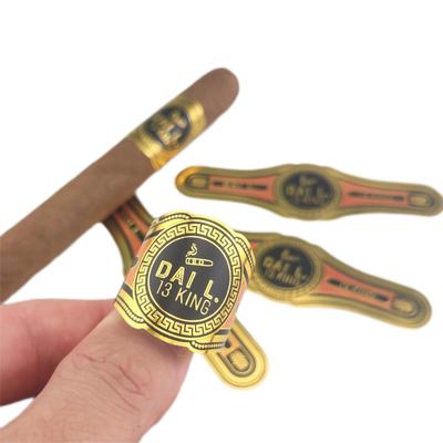 Buon prezzo Custom Eco-friendly Cigar Label with Full-automatic Production and ISO9001 Certified for Private Branding in linea
