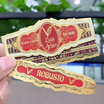 Buon prezzo Personalized Customized Shape Cigar Label with ISO9001 Certification for Premium Cigar Bands in linea