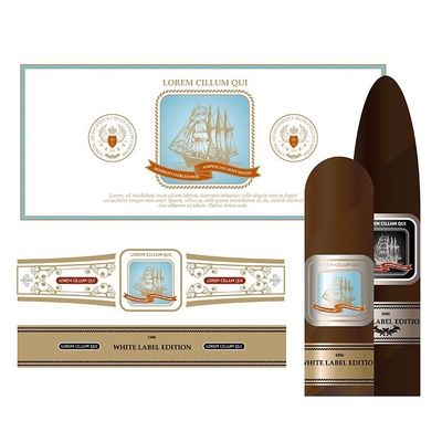 Buon prezzo Holographic Gold Foil Cigar Label and Band with ISO9001:2008 Certification for Premium Cigar Packaging in linea