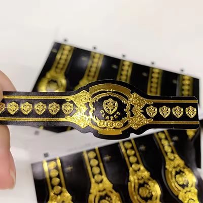 Buon prezzo Custom Shape ISO9001 Certified Full-automatic Production Gold Foil 3D Embossed Cigar Label for Premium Cigars in linea